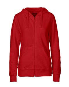 Neutral O83301 - Felpa con cappuccio da donna con zip Rosso