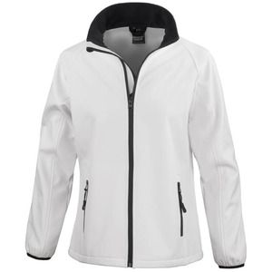 Result R231F - Giacca Stampabile da Donna Core Soft Shell Bianco / Nero