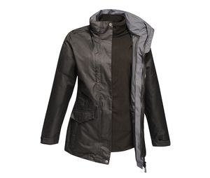 Regatta RGA148 - Traspirante 3 su 1 parka femminile Black / Black