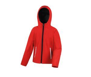 Result RS224J - Softshell Cappellouche bambini Rosso / Nero