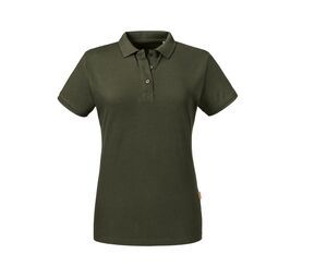 Russell RU508F - Shirt da polo biologica da donna Dark Olive