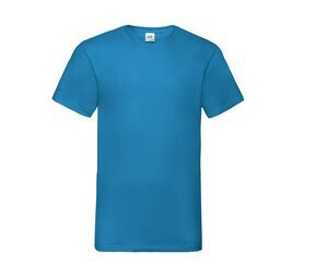 Fruit of the Loom SC234 - T-shirt da uomo con scollo a V dal peso contenuto Azur