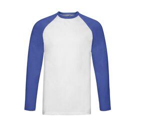 Fruit of the Loom SC238 - T-shirt Baseball maniche lunghe