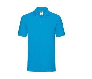 Fruit of the Loom SC385 - Polo da uomo in 100% cotone premium Azur