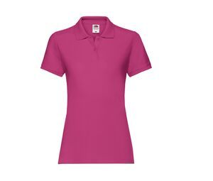 Fruit of the Loom SC386 - Polo da donna in cotone Fucsia