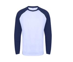SF Men SF271 - T-shirt da baseballa  maniche lunghe  White/ Oxford Navy