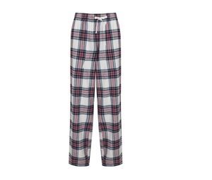 SF Women SK083 - Pantaloni da pigiama da donna White / Pink Check