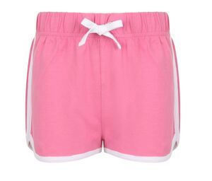 SF Mini SM069 - Shorts retrò per bambini Bright Pink / White