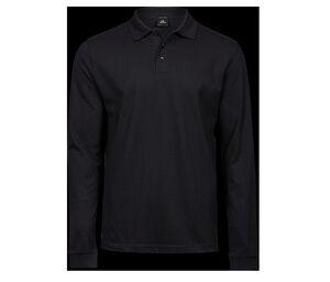 Tee Jays TJ1406 - Polo uomo manica lunga stretch di lusso Black