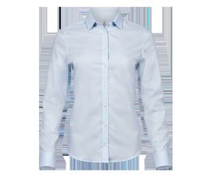 Tee Jays TJ4025 - Camicia di lusso da donna elasticizzata Blu chiaro