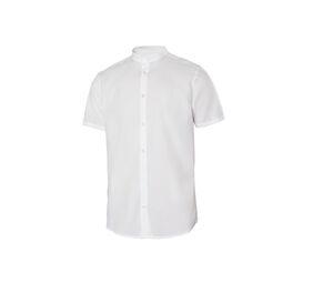 VELILLA V5012S - Camicia da uomo a maniche corte con collo alla coreana White
