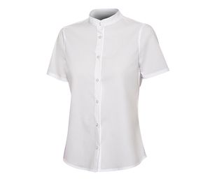 VELILLA V5014S - Camicia da donna a maniche corte con collo alla coreana White