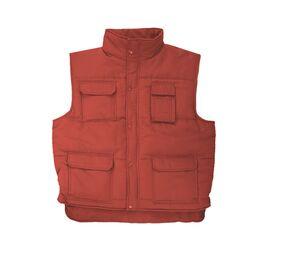 VELILLA VL108 - Gilet trapuntato multi-tasche Rosso