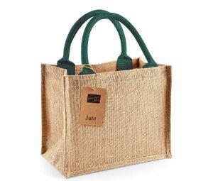 Westford mill WM412 - Mini borsa GIFT in iuta Natural/ Forest Green