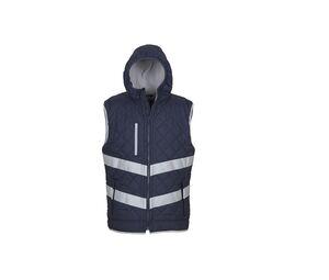 Yoko YK007 - Gilet ad alta visibilità a manica lunga (HVJ200) Blu navy