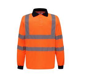 Yoko YK310 - Polo a maniche lunghe ad alta visibilità Hi Vis Orange