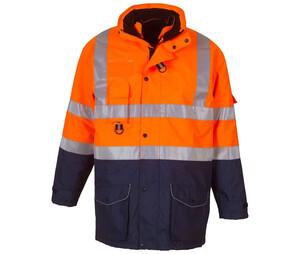 Yoko YK711 - Parka 7 in 1 alta visibilità Hi Vis Orange/Navy