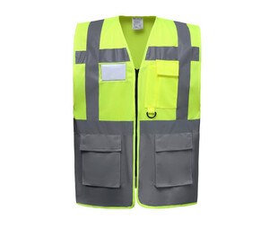 Yoko YK801 - Gilet multifunzione ad alta sicurezza Hi Vis Yellow / Grey