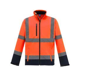 Yoko YKK09 - Giacca Softshell ad alta visibilità Hi Vis Orange/Navy