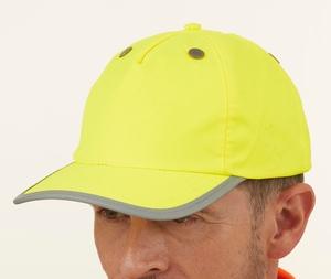 Yoko YKTFC1 - Cappellino per casco ad alta visibilità Hi Vis Yellow