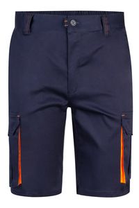 Velilla 103010S - BERMUDA STRETCH BICOLORE MARINE BLUE/HI-VIS ORANGE