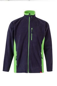Velilla 201504 - GIACCA PILE BICOLORE NAVY BLUE/LIME GREEN
