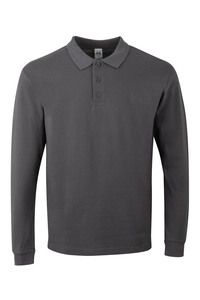 Mukua PL200UC - POLO UNISEX A MANICHE LUNGHE Grigio scuro