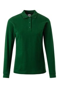 Mukua PL200WC - POLO DONNA A MANICHE LUNGHE Verde bottiglia