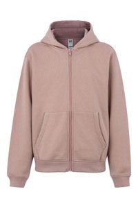 Mukua SF270K - FELPA CON CAPUCCINO E ZIP KIDS PALE ROSE