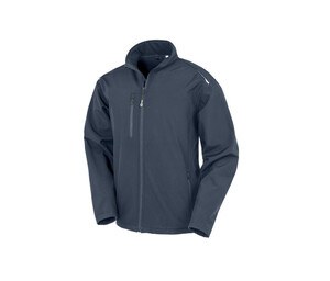 RESULT RS900X - RECYCLED 3-LAYER PRINTABLE SOFTSHELL JACKET Blu navy