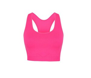 SF Women SK235 - LADIES WORK OUT CROPPED TOP Rosa fluo